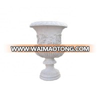 Garden marble stone flower pots